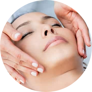 relaxed female receiving a facial rejuvenation treatment in South Miami